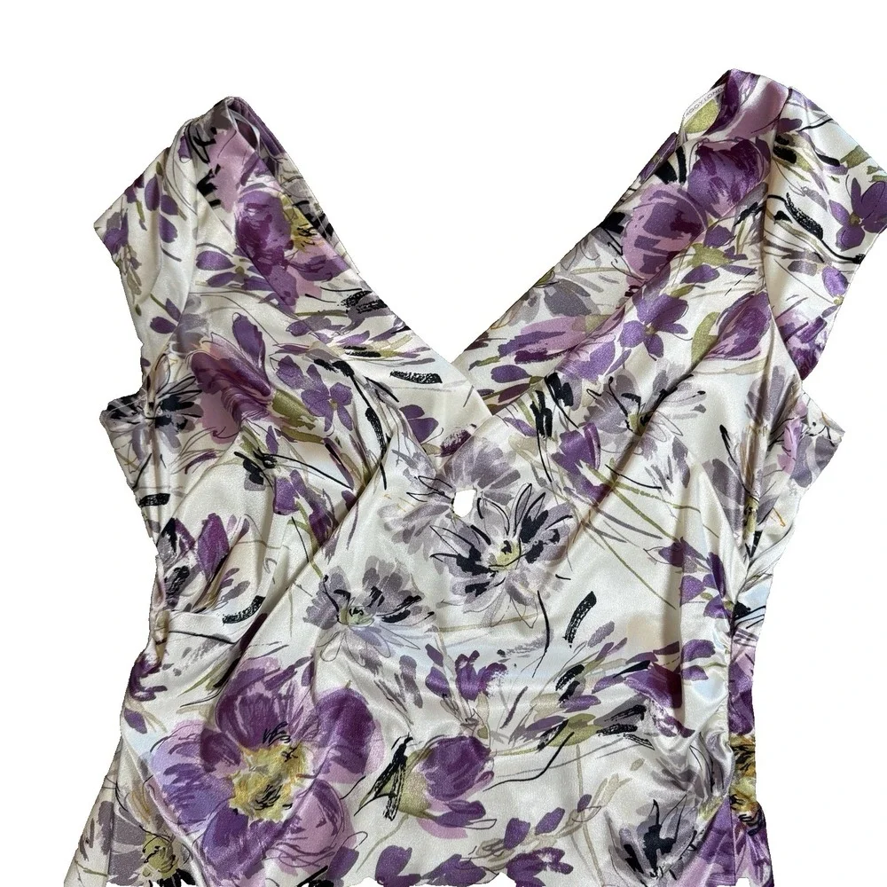 Maggy London Womens 14 Floral Sleeveless Dress - Picture 3 of 9